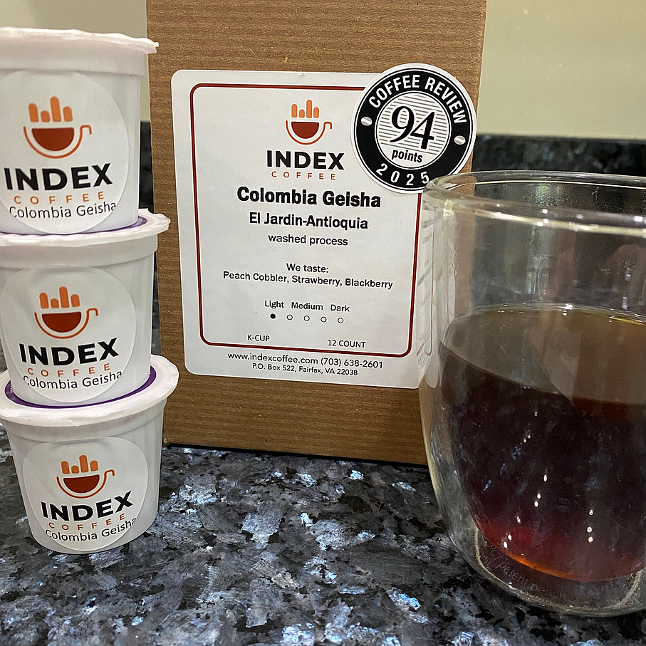 Colombia Geisha Top Lot for Keurig K-cup – Index Coffee Colombia Geisha Top Lot for Keurig K-cup – Index Coffee