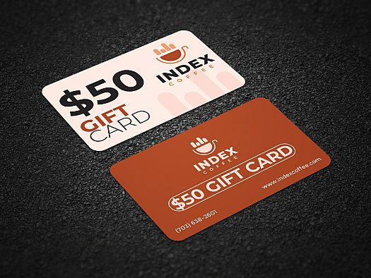 $50 Index Coffee Gift Card - Index Coffee