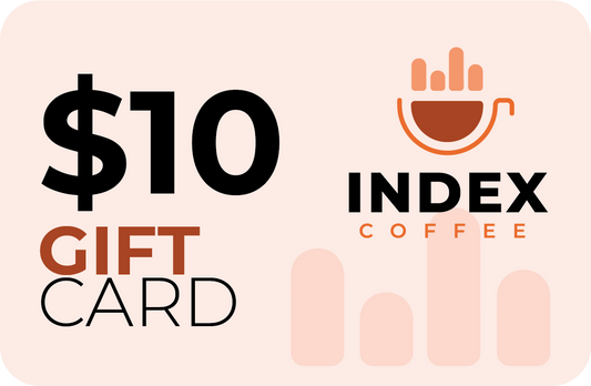 Index Coffee Gift Cards $10, $25, $50, $100